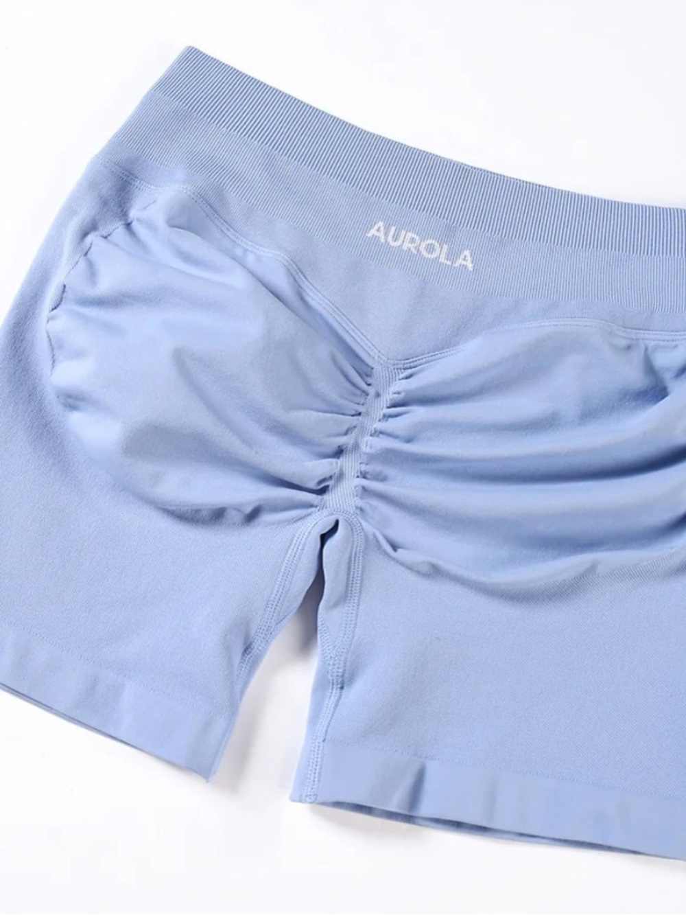 Aurola Women’s Airy Blue Scrunch Bike Shorts size M- L